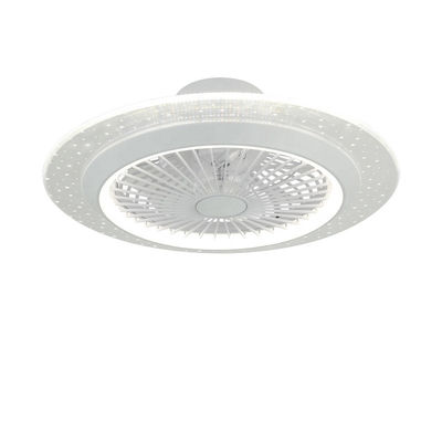 Blanco ventilador de techo de 42 pulgadas sin cuchilla con luz decorativa con bajo ruido