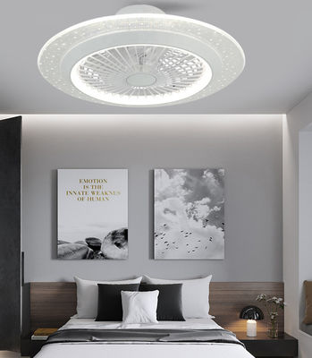 Blanco ventilador de techo de 42 pulgadas sin cuchilla con luz decorativa con bajo ruido