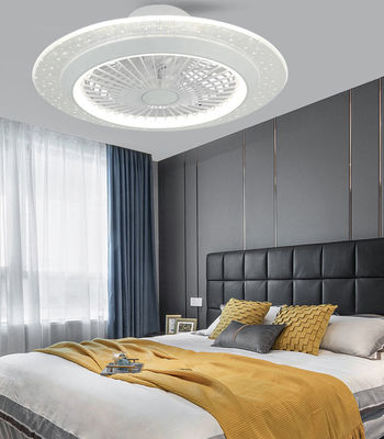 Blanco ventilador de techo de 42 pulgadas sin cuchilla con luz decorativa con bajo ruido