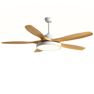 Marrón 5 cuchillas ABS DC ventilador de techo modernos ventiladores de techo con luces y control remoto