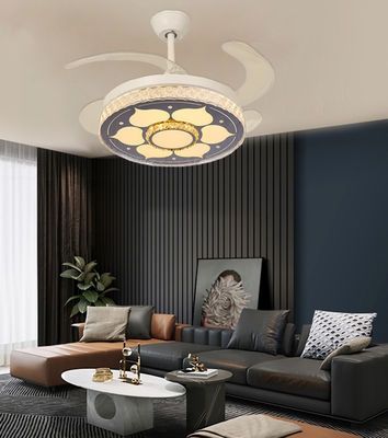 Ventilador silencioso de techo plegable con luz de 42 pulgadas con cuchillas plegables