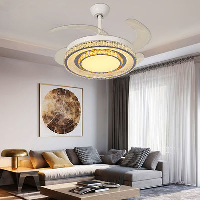 Ventiladores de techo con lámparas y palas retráctiles