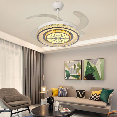 Ventilador de techo LED inteligente de 3 palas con motor de CC con palas plegables