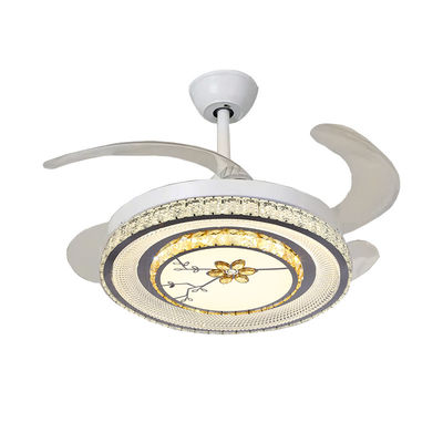 Ventilador de techo plegable de dormitorios con luz LED Ventilador de techo inteligente plegable
