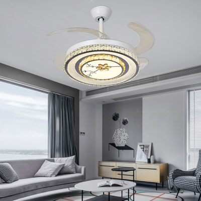 Ventilador de techo plegable de dormitorios con luz LED Ventilador de techo inteligente plegable