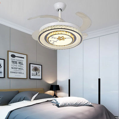 Ventilador de techo plegable de dormitorios con luz LED Ventilador de techo inteligente plegable